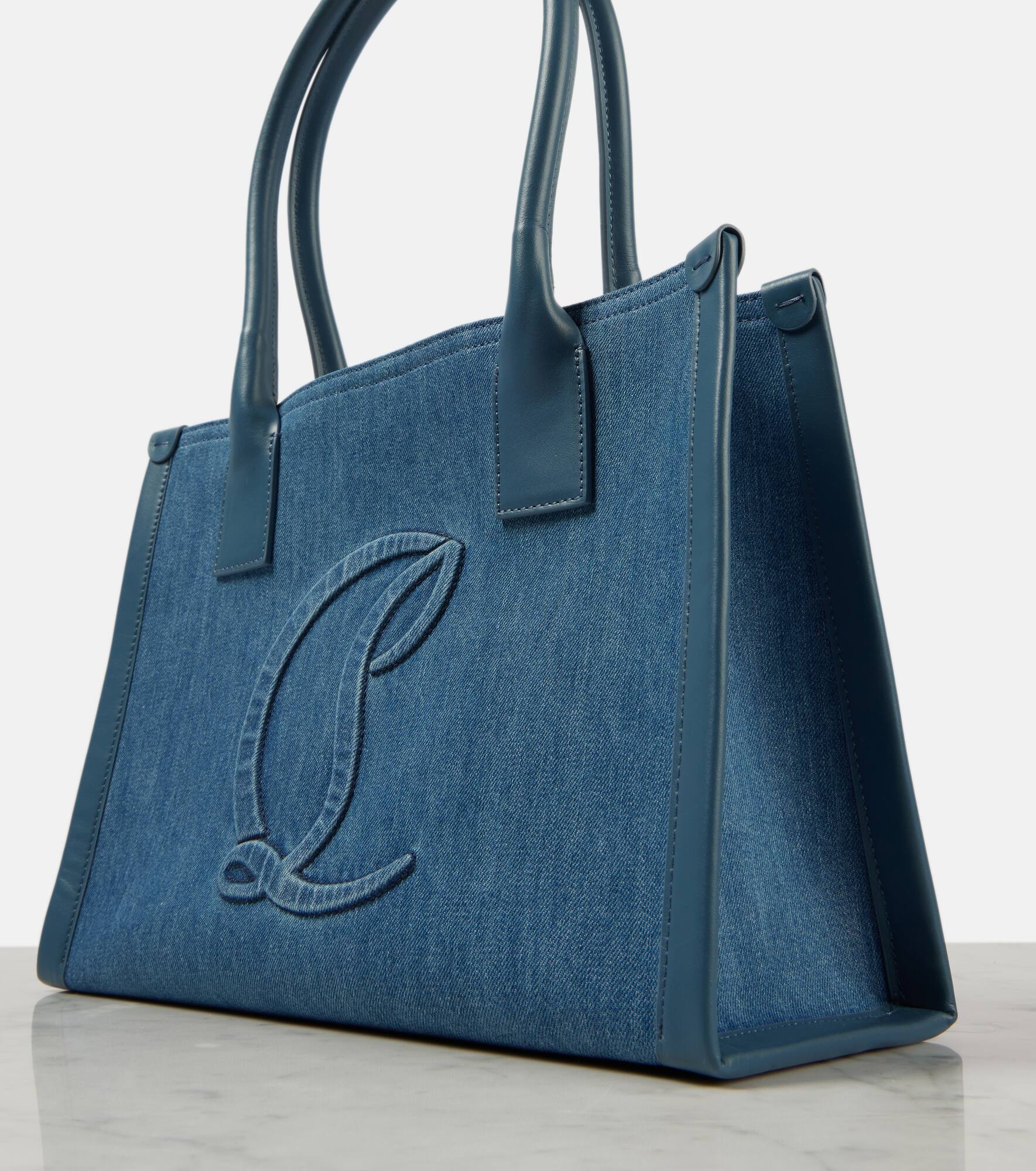 By My Side E/W Large denim tote bag - 6
