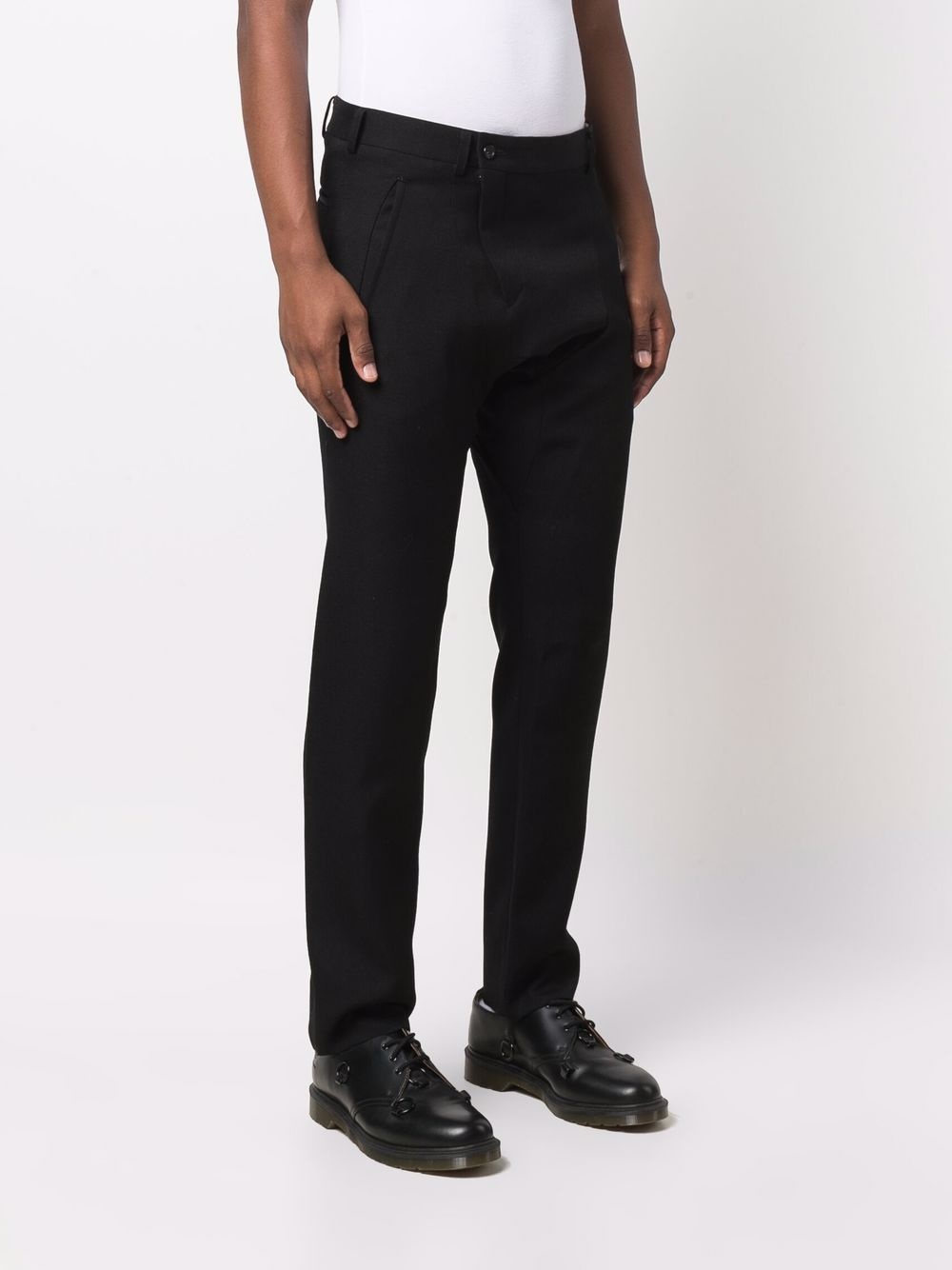 four-pocket wool straight-leg trousers - 3