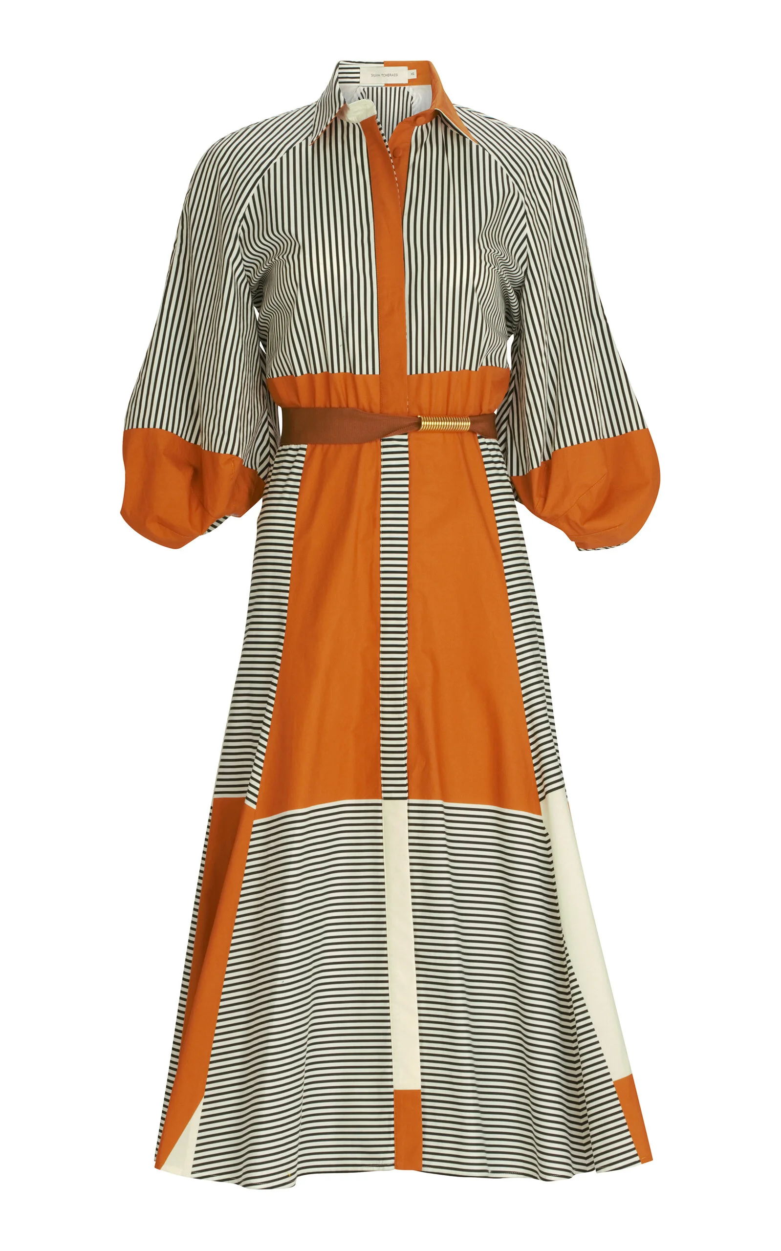 Agostina Striped Cotton Dress print - 1
