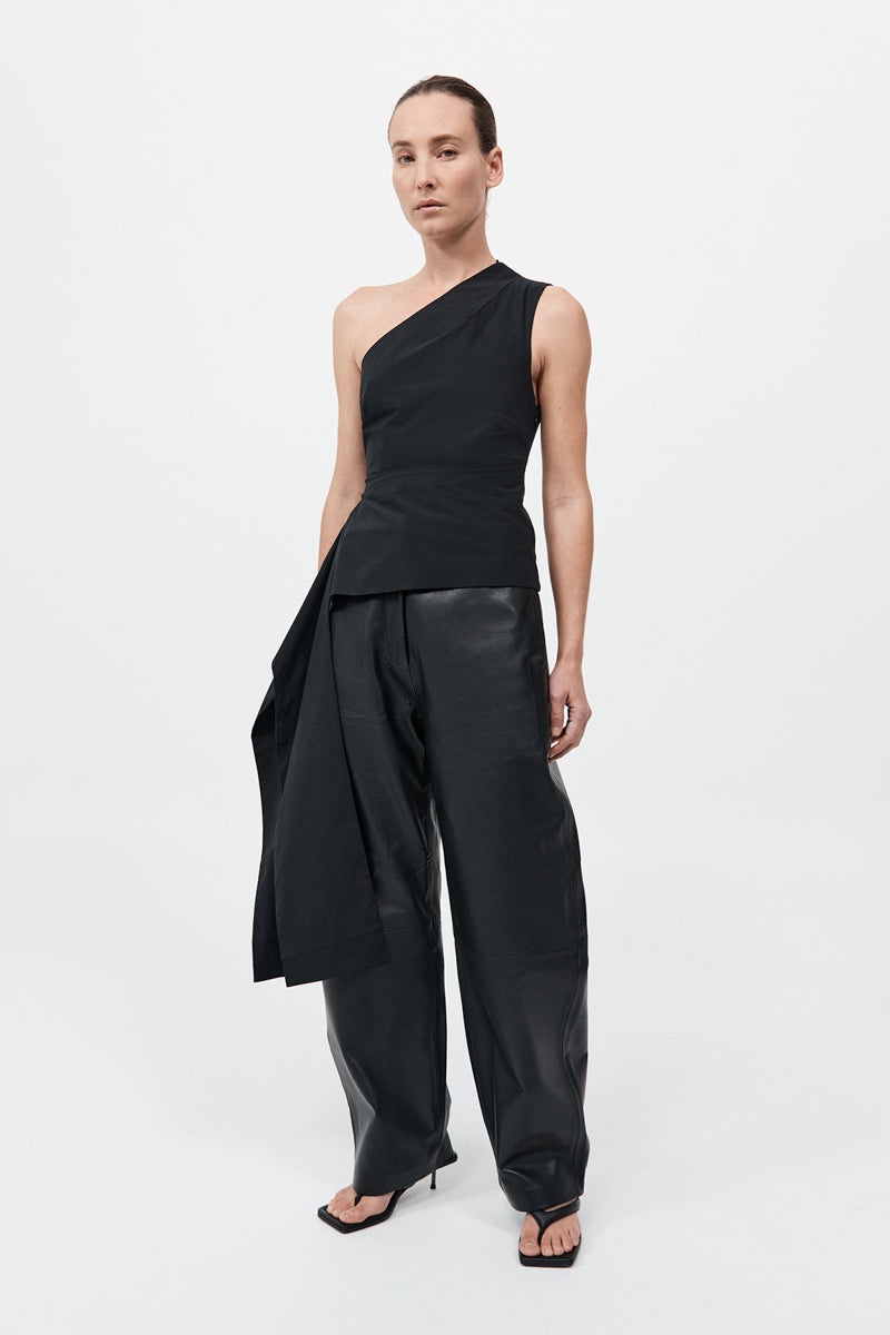 Asymm Origami Top - Black - 2