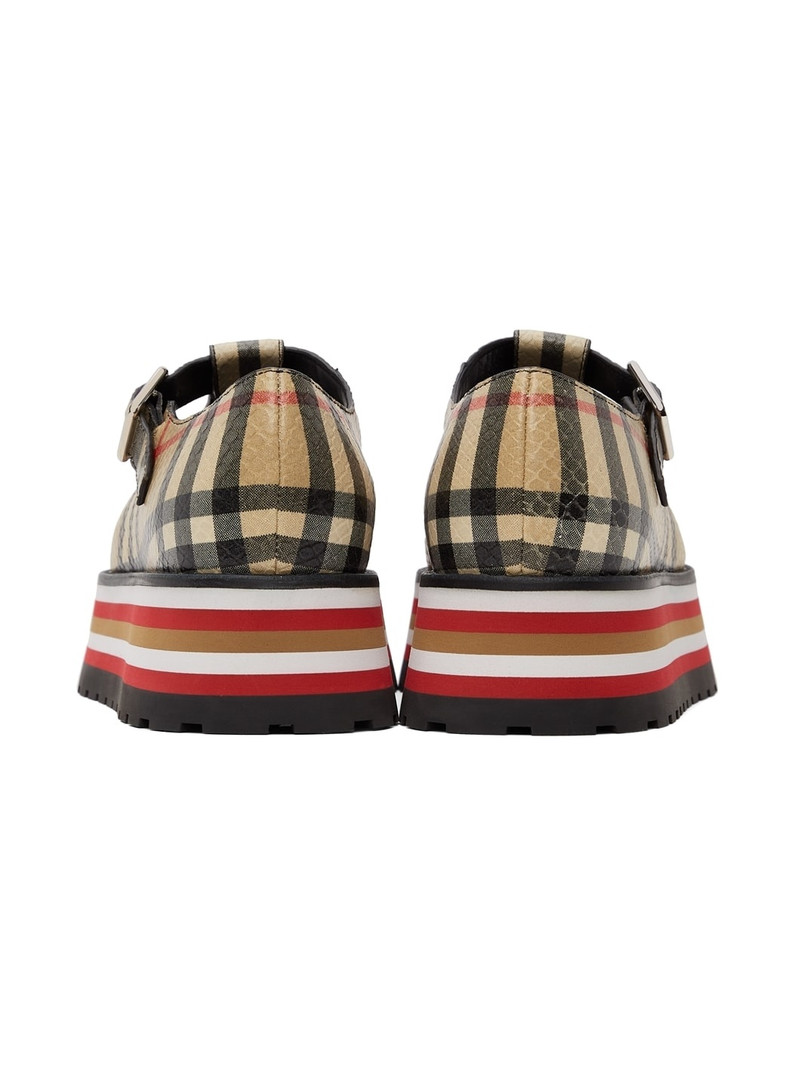 Beige Check Aldwych Mary Jane Oxfords 4