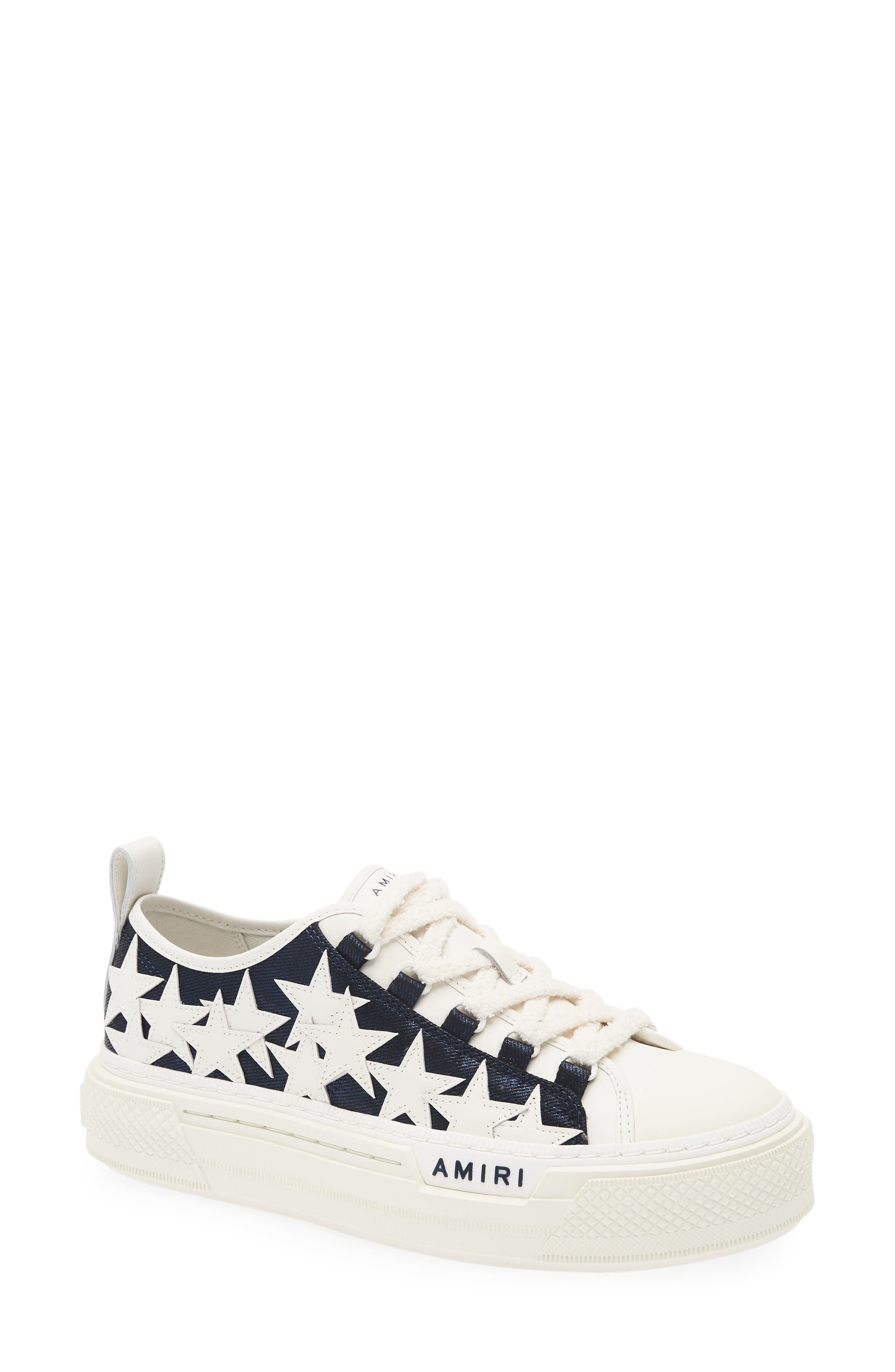 AMIRI Denim Stars Low Top Platform Sneaker in Wet Shimmer at Nordstrom - 1