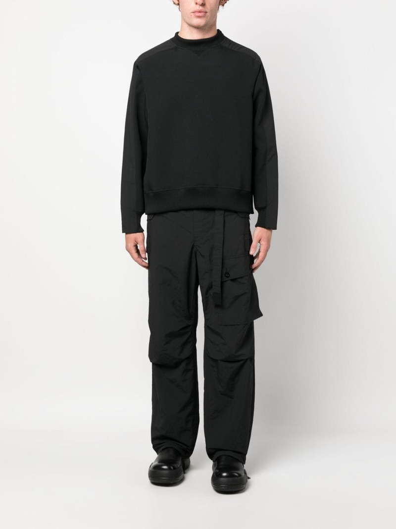 sacai zip-detail long-sleeve sweatshirt outlook