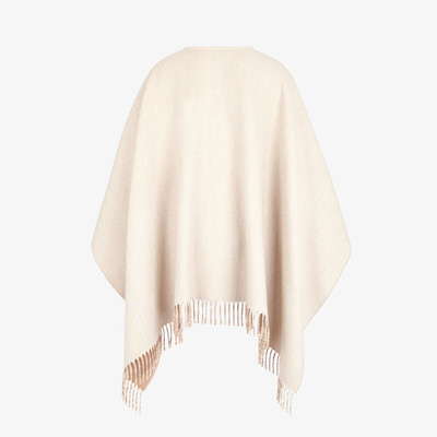FENDI Beige wool and cashmere poncho outlook