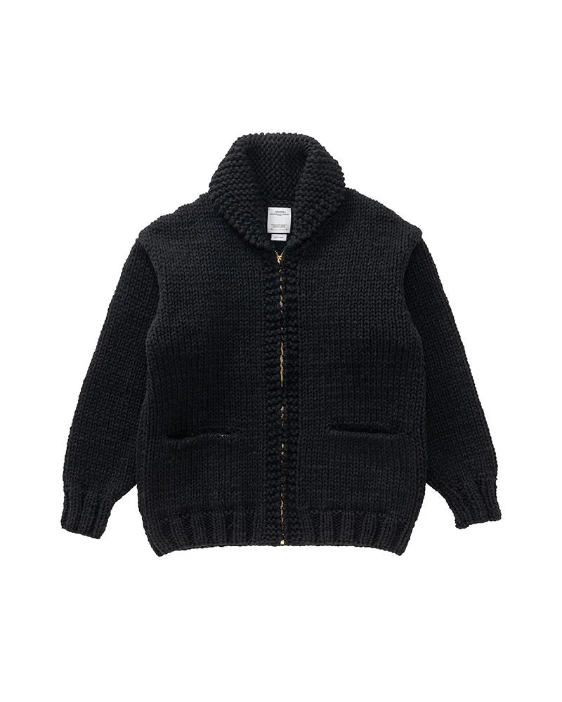 COWICHAN HAND KNIT BLACK - 1