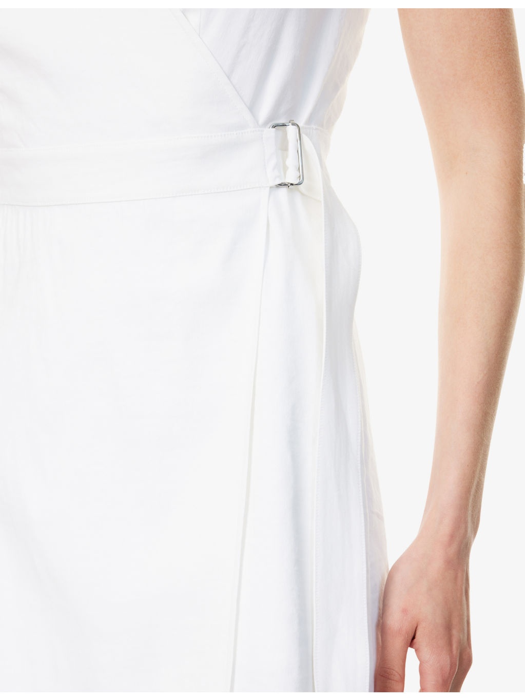 Aline Wrap Stretch-Linen Blend Midi Dress - 6