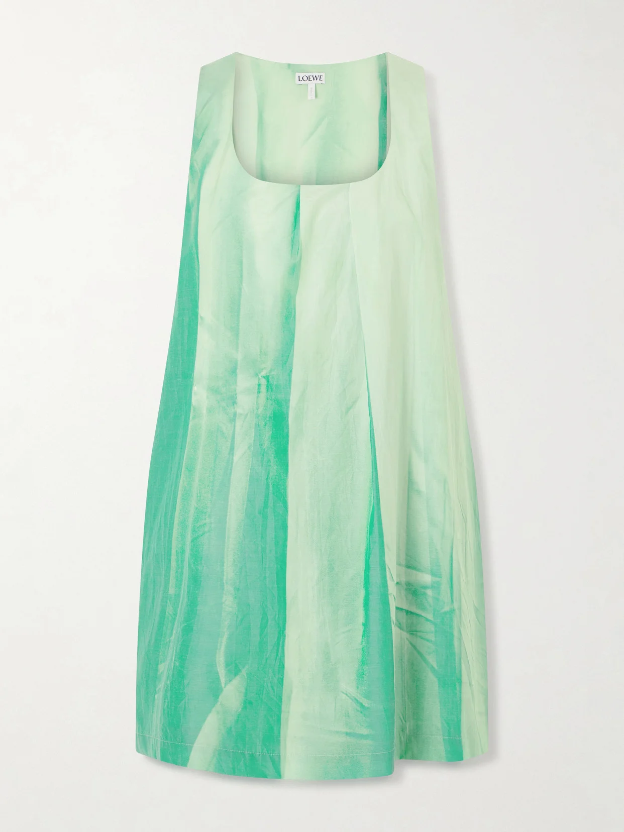 Dégradé Crinkled Cotton-blend Mini Dress - 1