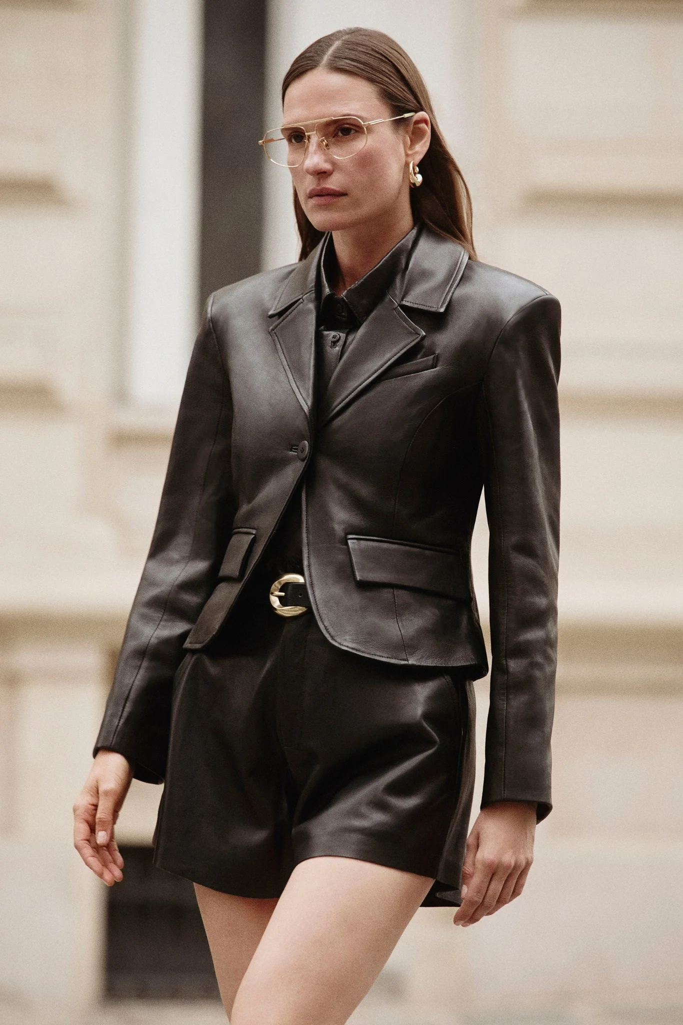 VALENTINA | Micro Leather Blazer - 1