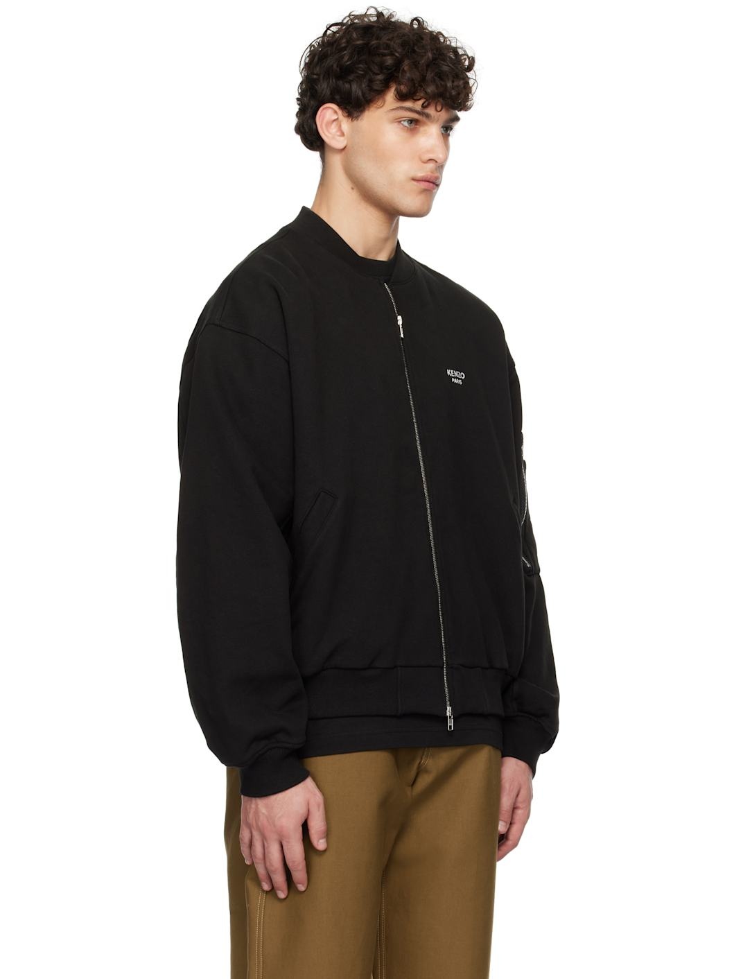 KENZO Black Kenzo Paris Pop Embroidered Bomber Jacket
