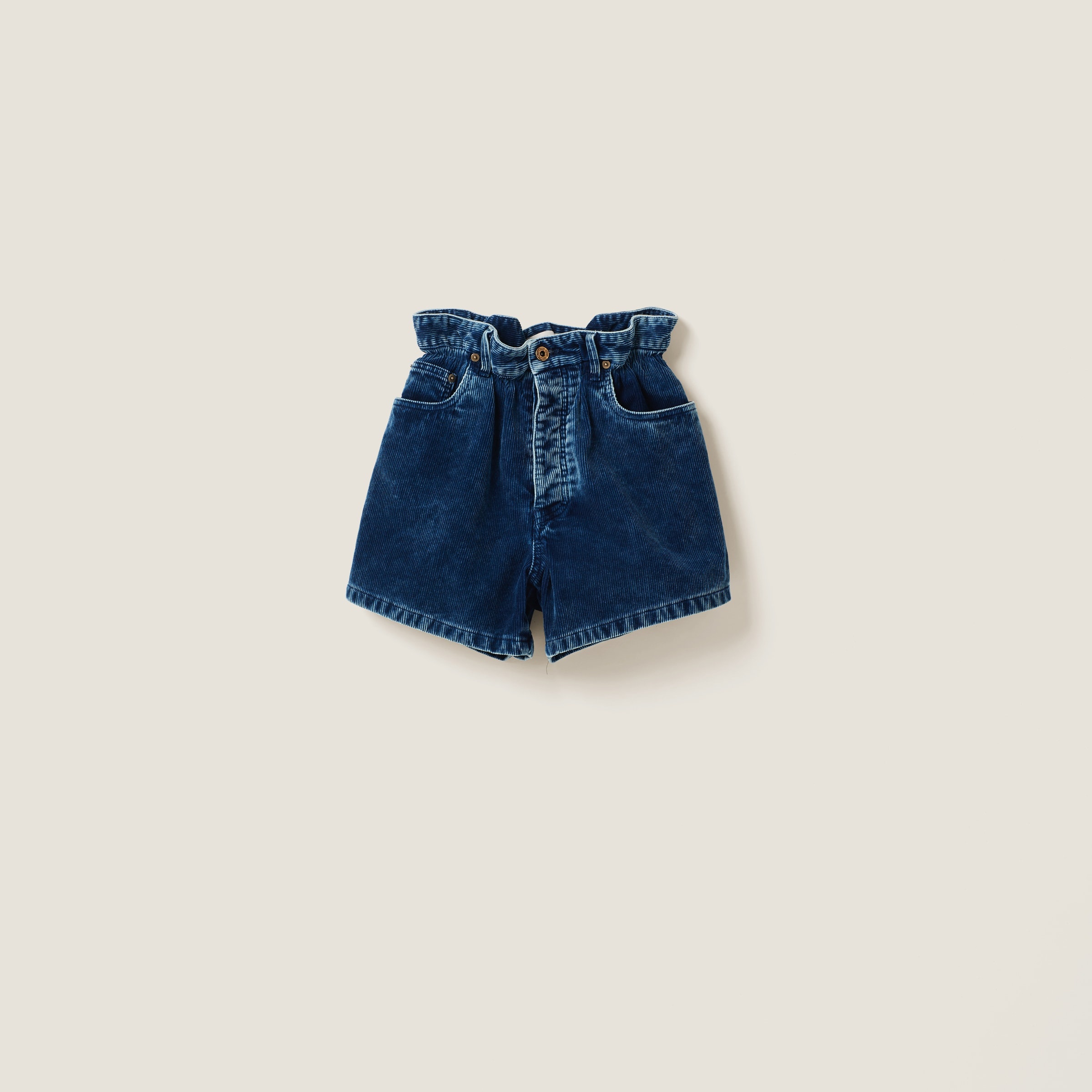 Washed corduroy Bermudas - 1