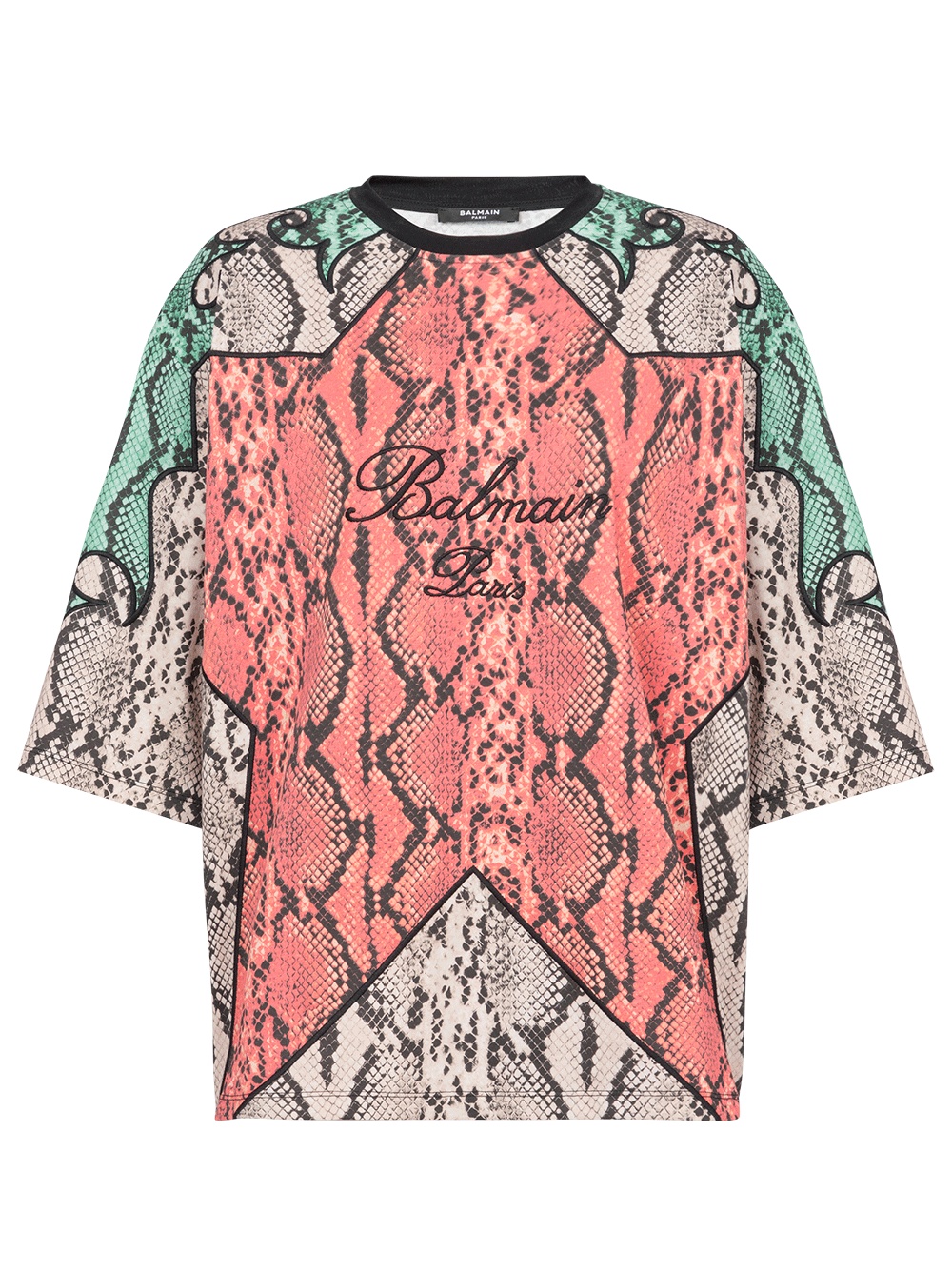 Balmain Signature Python Print Tee - 1