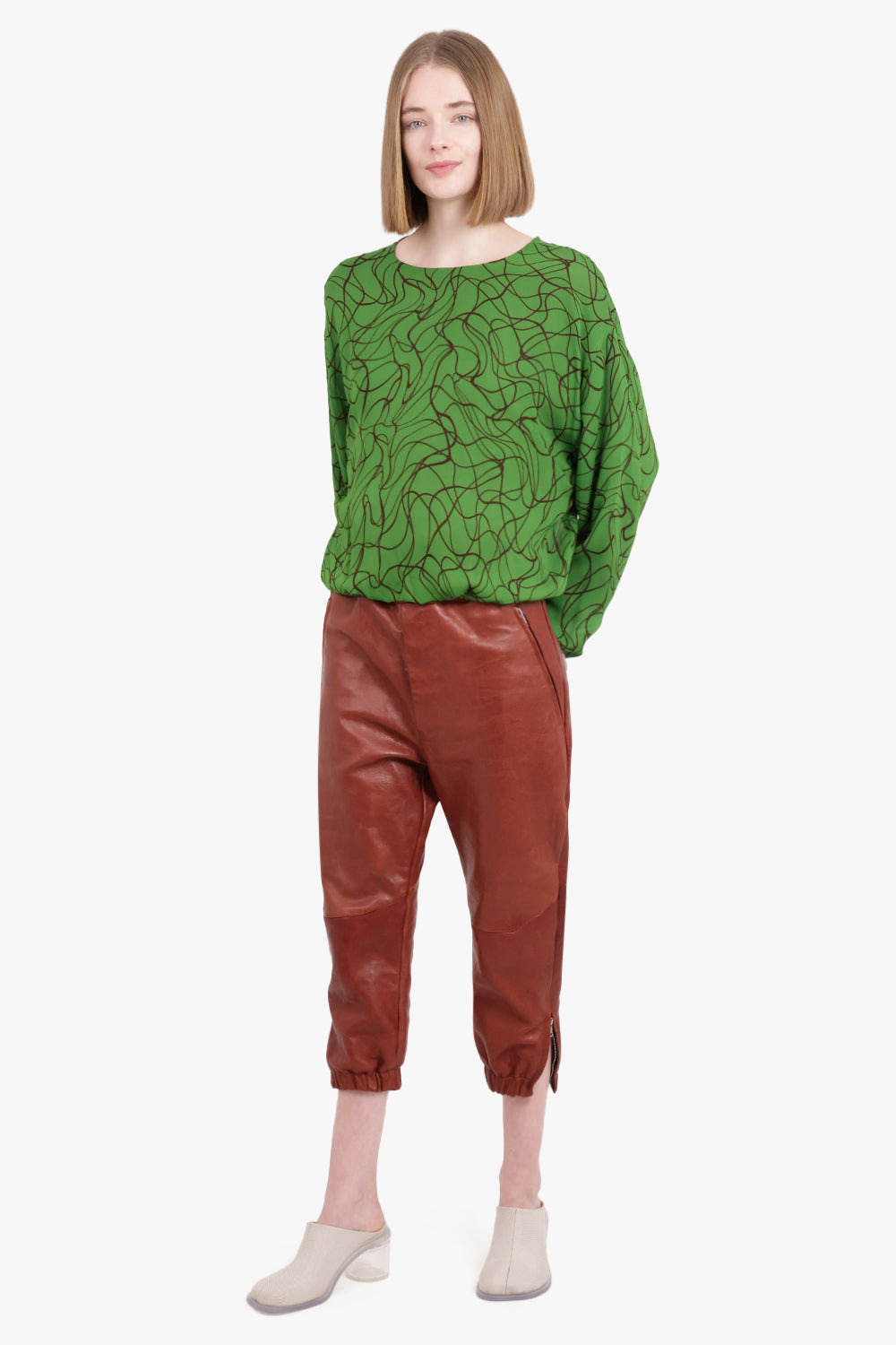 CROPPED TRACK PANT |  HENNA - 5