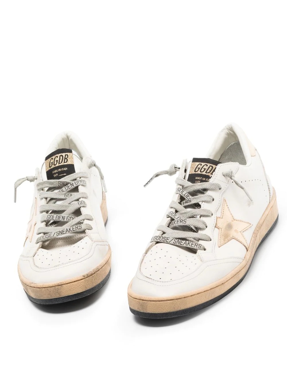 logo-patch lace-up sneakers - 2