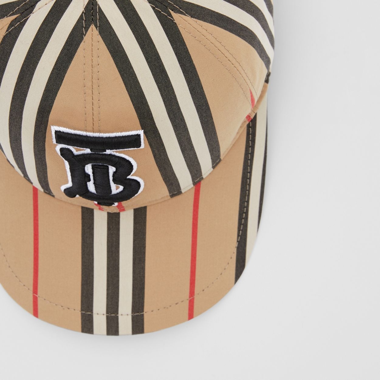 Monogram Motif Icon Stripe Cotton Baseball Cap - 2