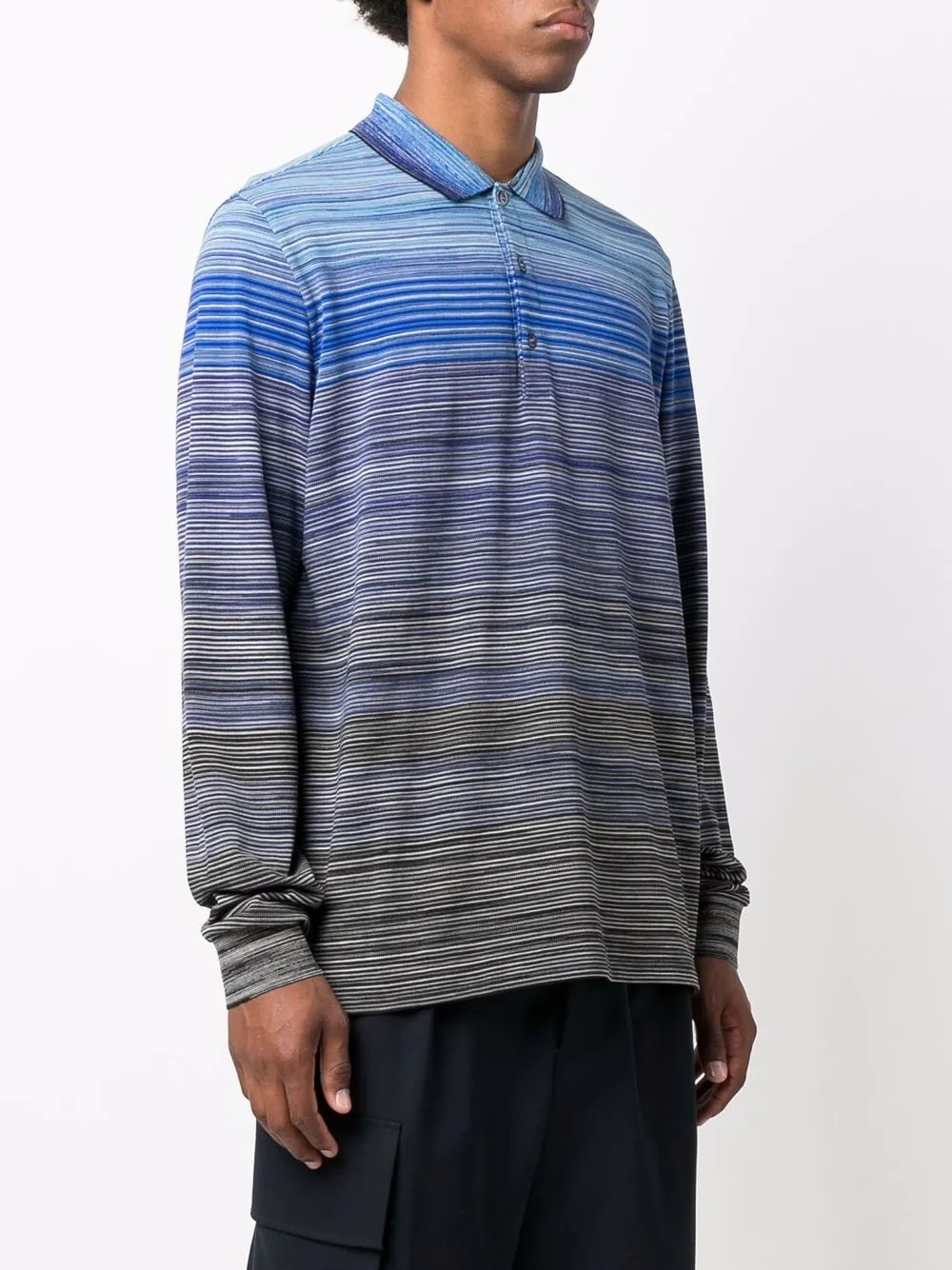 abstract-stripe polo shirt - 3