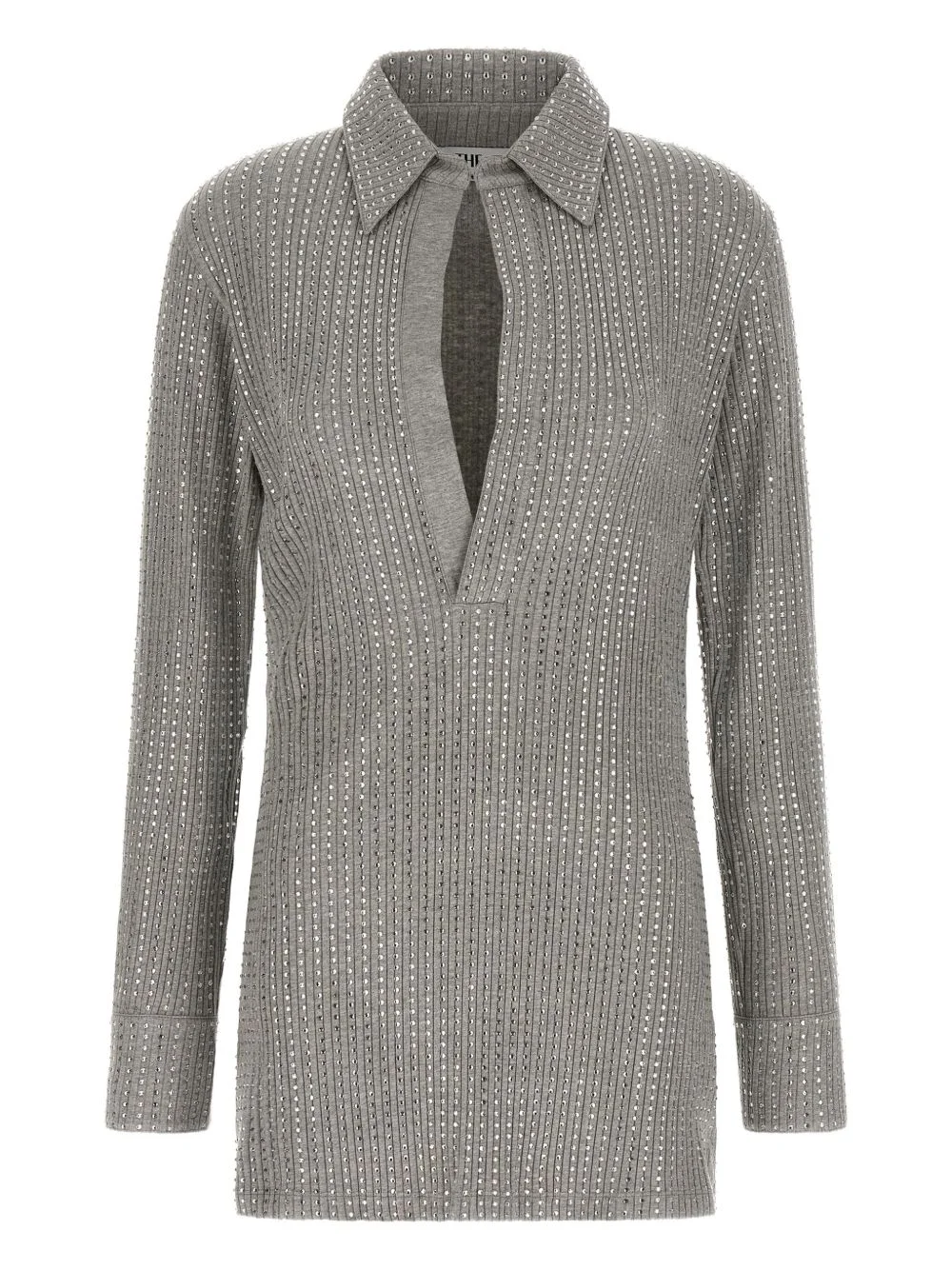 rhinestone-appliqué dress - 1