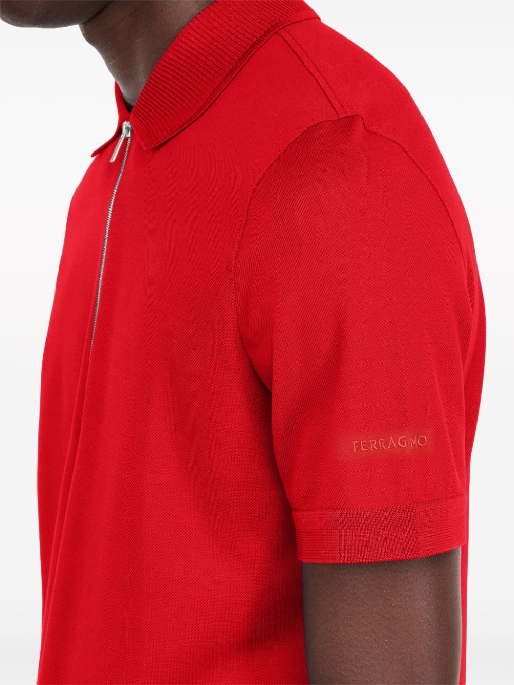 half-zip cotton polo shirt - 5