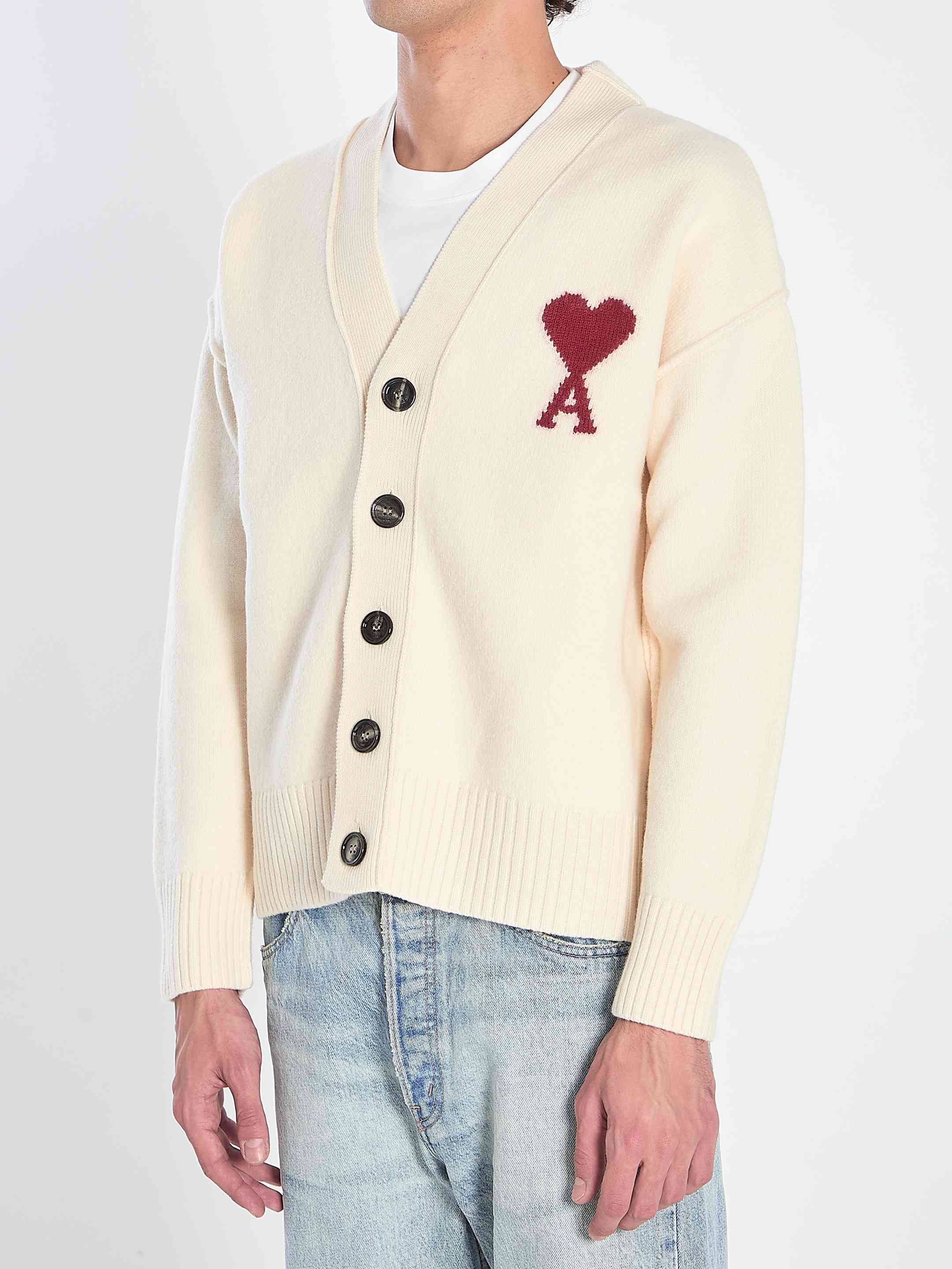 Ami Paris Men Ami De Coeur Cardigan - 2