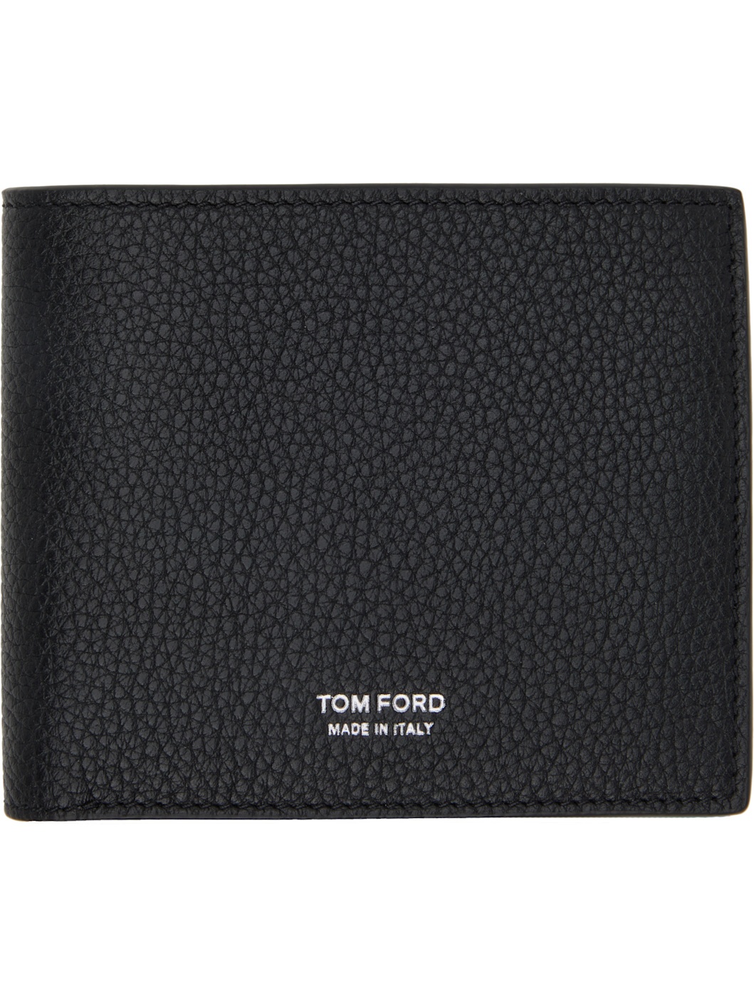 Black Grain Leather Classic Bifold Wallet - 1