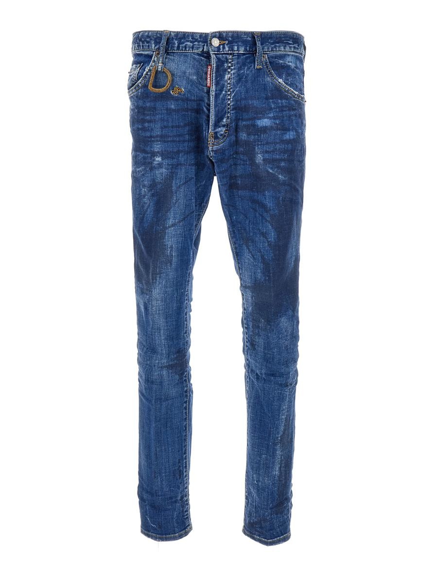 DSQUARED2 BLUE WORN EFFECT 'COOL GUY' JEANS IN COTTON BLEND MAN - 1