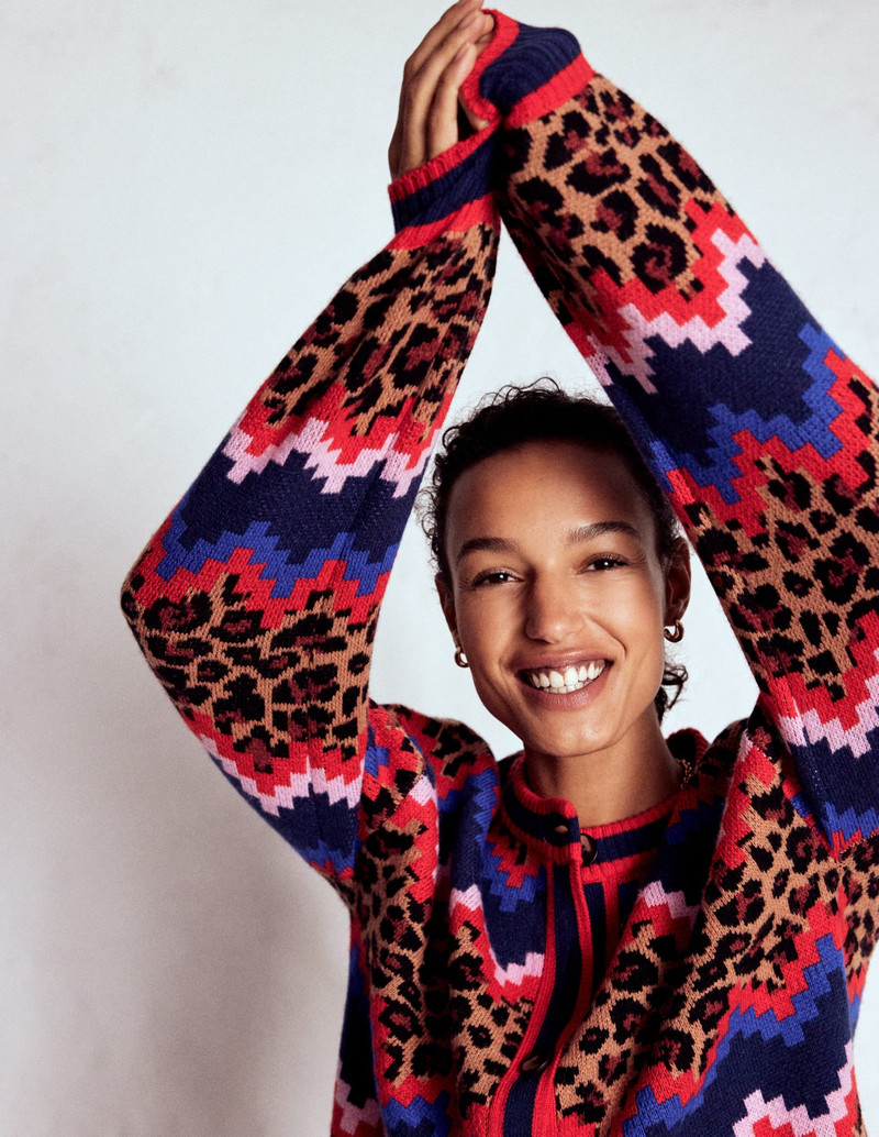 Abi Jacquard Cardigan-Multi Fair Isle, Leopard 6