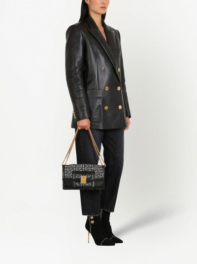 Balmain bifold monogram shoulder bag outlook