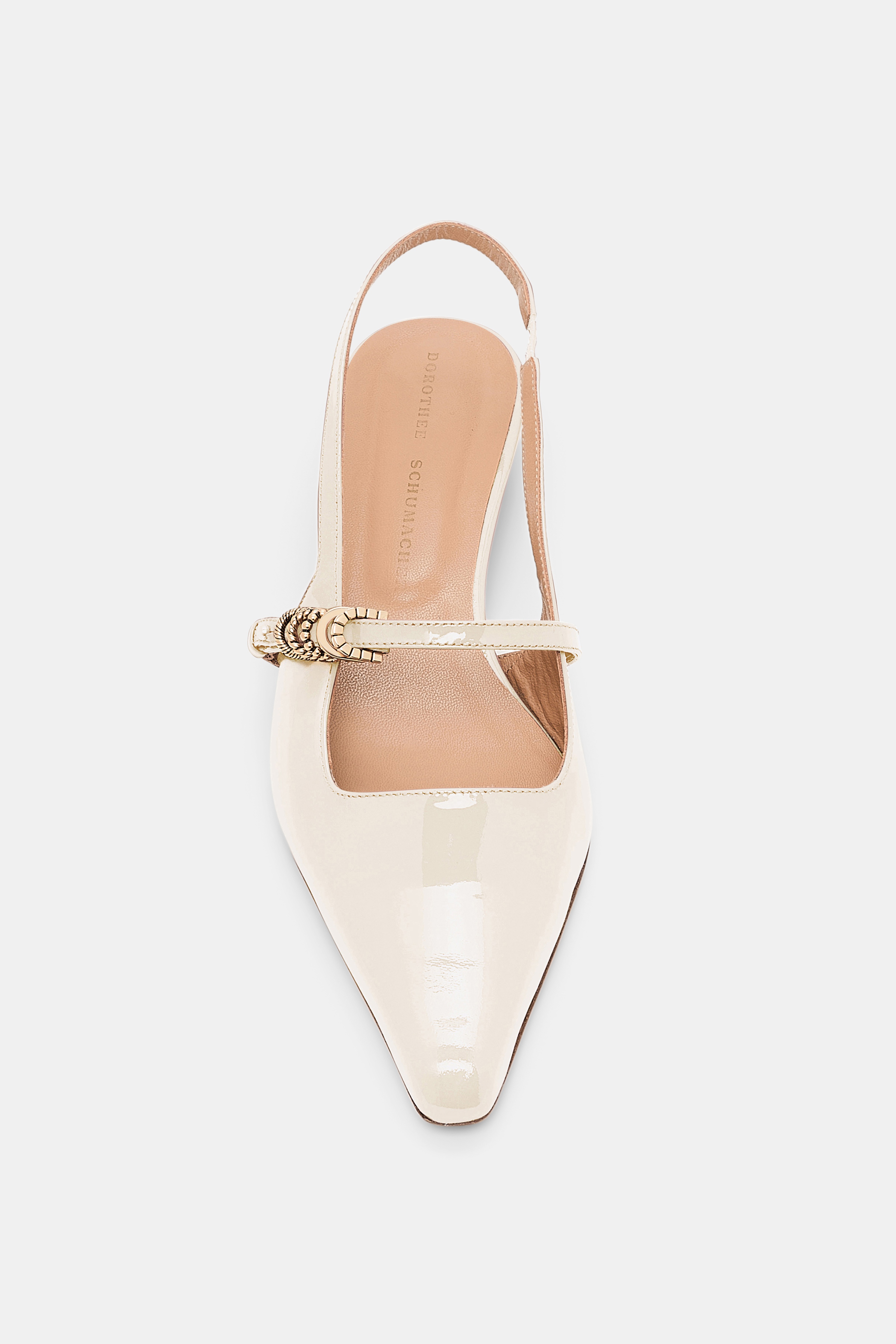 GLOSSY SHINE- Slingback Flat - 6