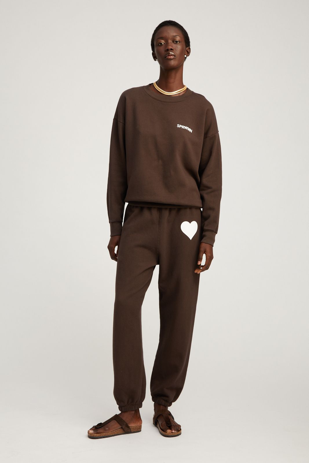 AMERICANO COTTON HEART SWEATPANTS - 1