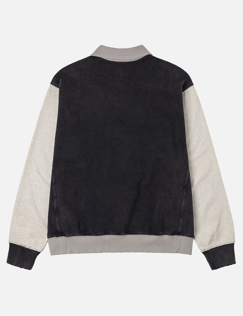 EVISU Logo Appliqué Regular Fit Half-Zip Color-Blocking Sweatshirt outlook