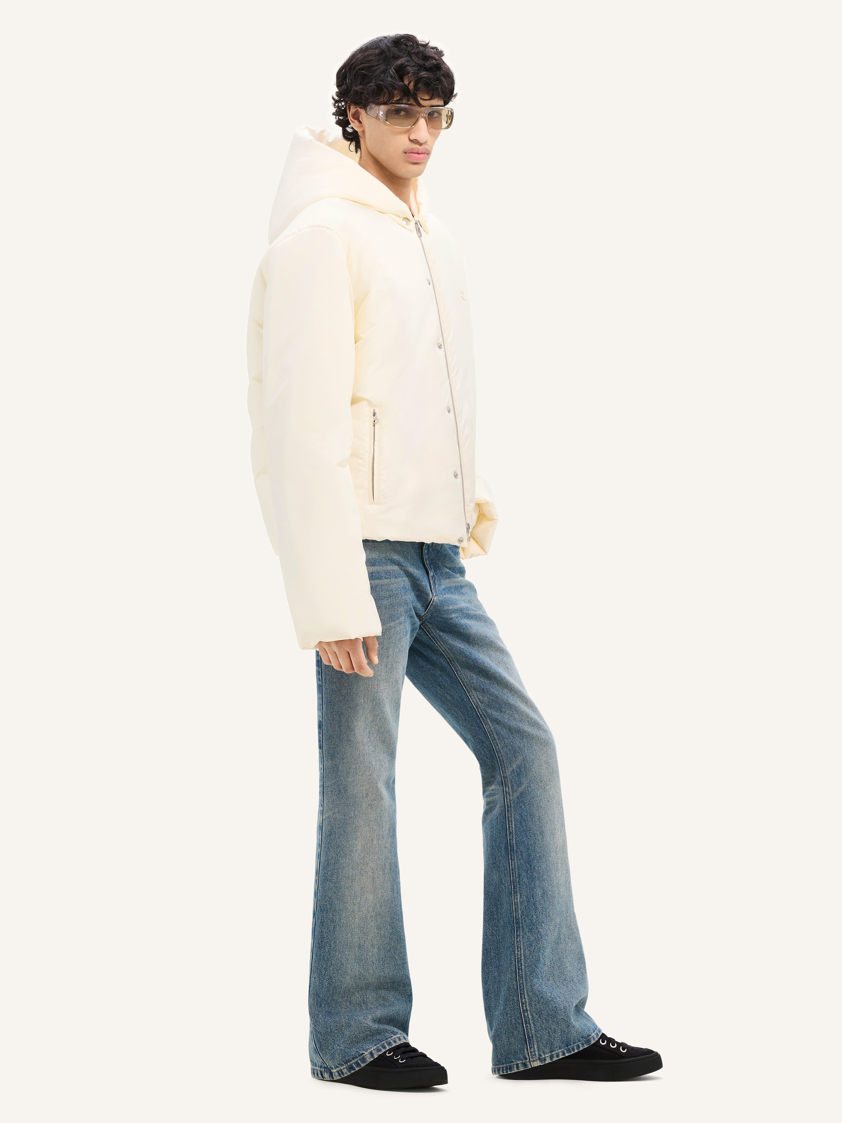 NYLON HOODED PUFFER JACKET - 4