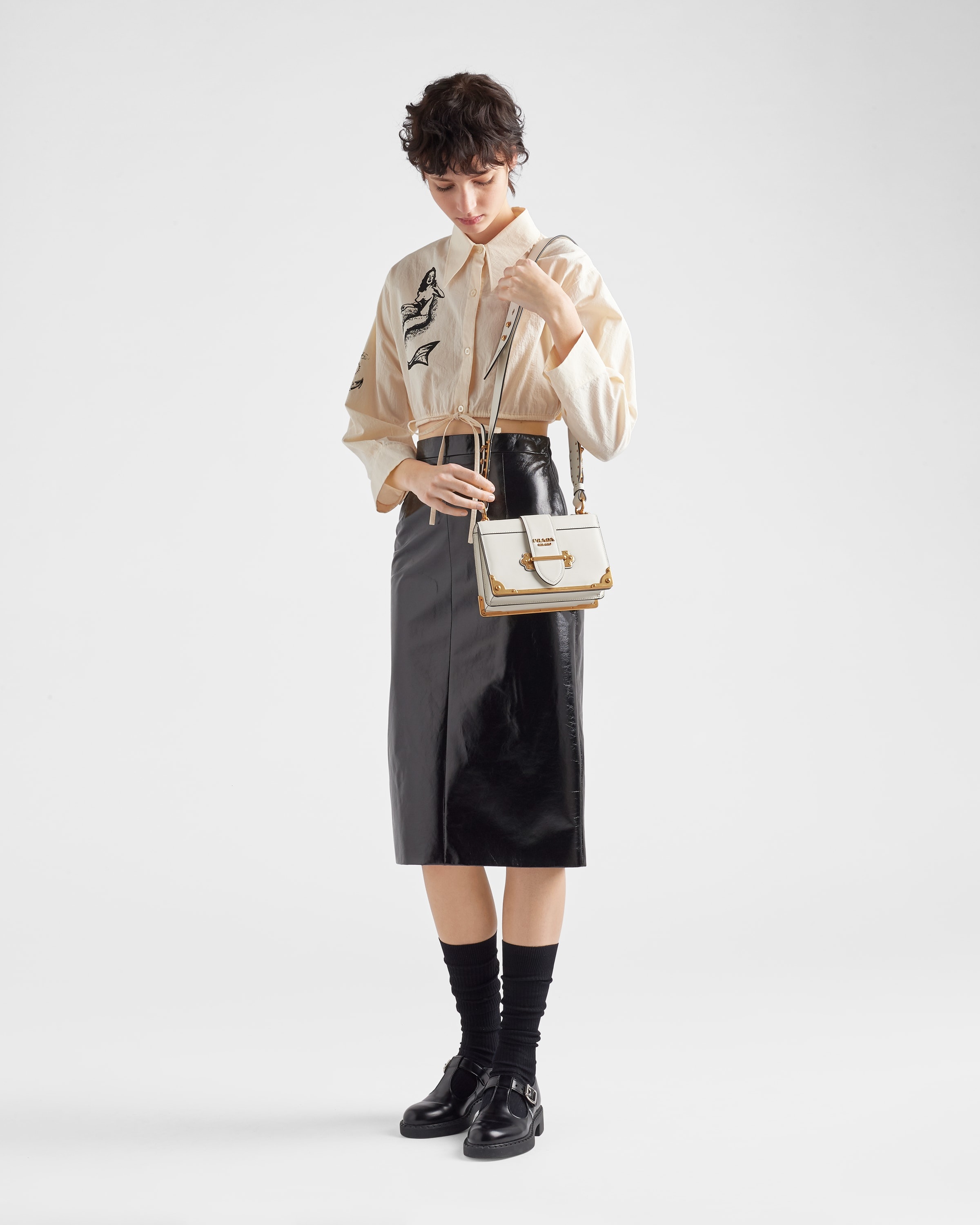 Prada Cahier leather bag - 2