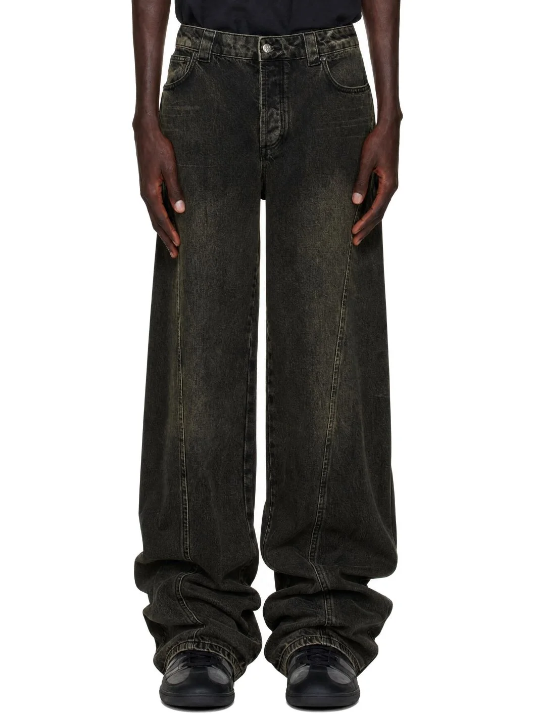 Brown Shar-Pei Stonewashed Jeans - 1