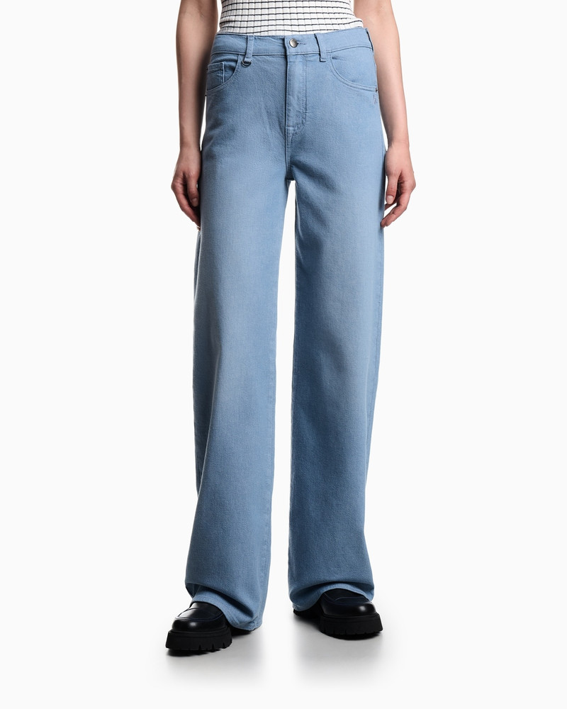 EMPORIO ARMANI J7E MID-RISE STRAIGHT-LEG JEANS IN YARN-DYED COTTON DRILL outlook