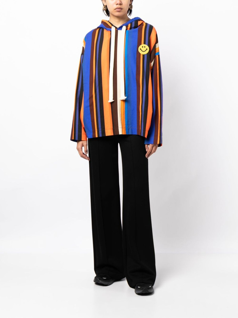 Joshua Sanders Smiley-patch cotton hoodie outlook