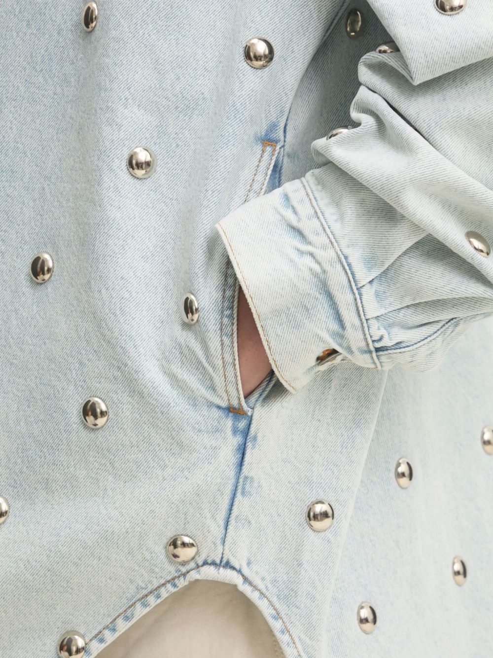 studded denim shirt - 4