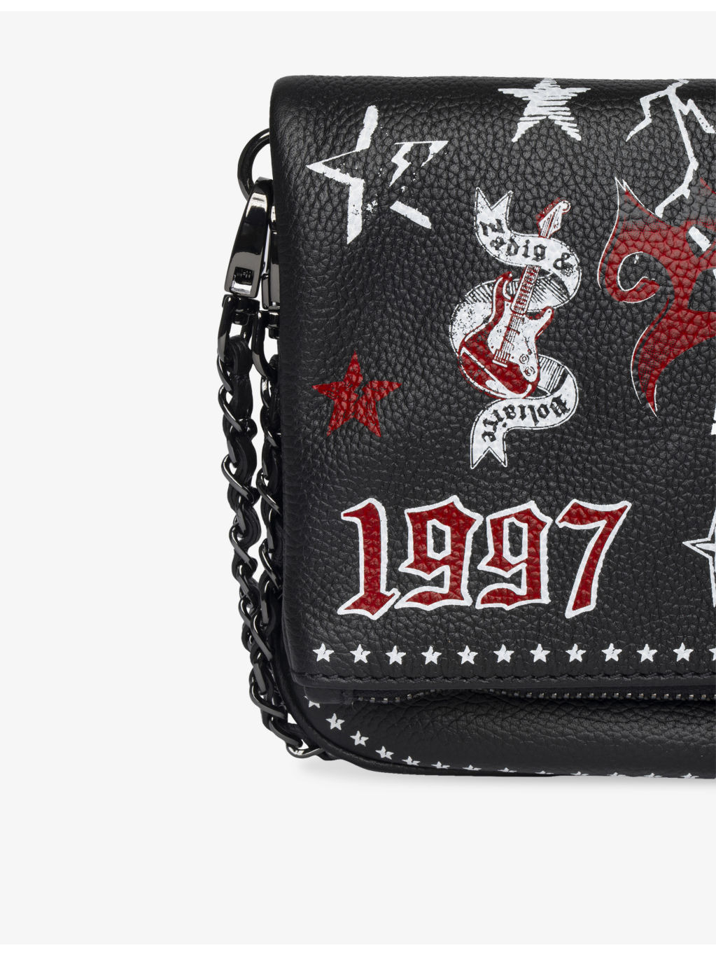 Rock Punch Leather Clutch Bag - 7