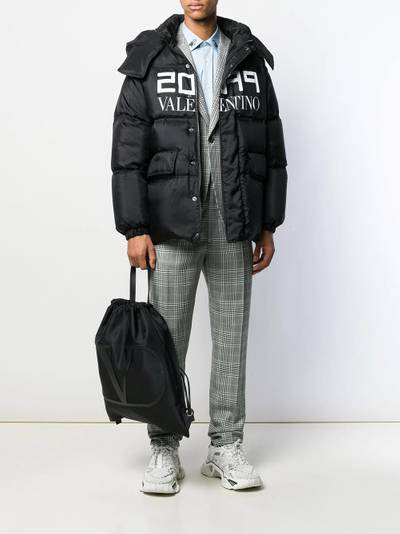 Valentino 2099 log-print down jacket outlook