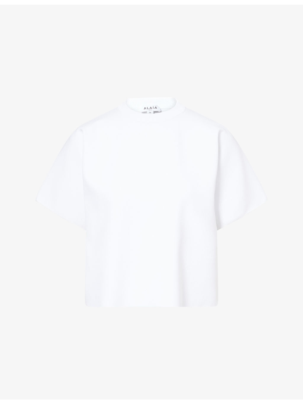 Open-Back Round-Neck Stretch-Crepe T-Shirt - 1