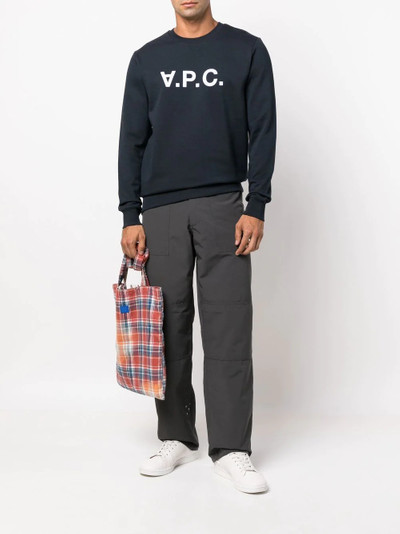 A.P.C. logo-print crew-neck sweatshirt outlook