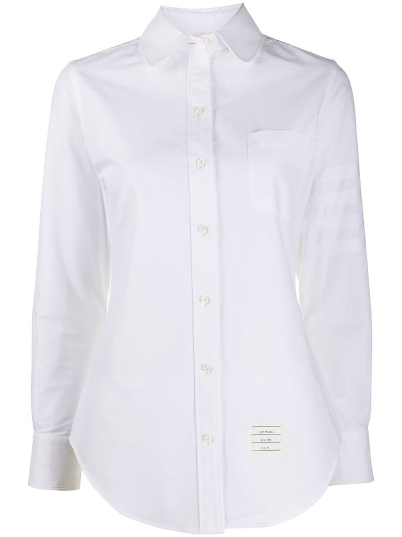 4-Bar round collar Oxford shirt - 1