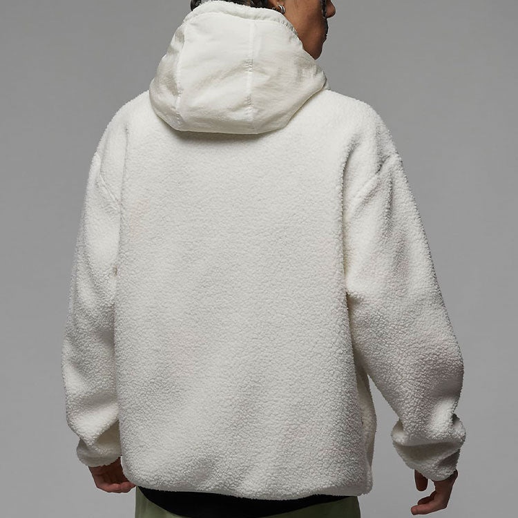 Air Jordan Year Of The Rabbit CNY Series Polar Fleece Drawstring Hoodie Men's White FB1451-108 - 4