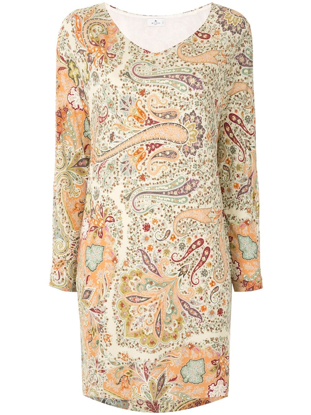 paisley-print shift dress - 1