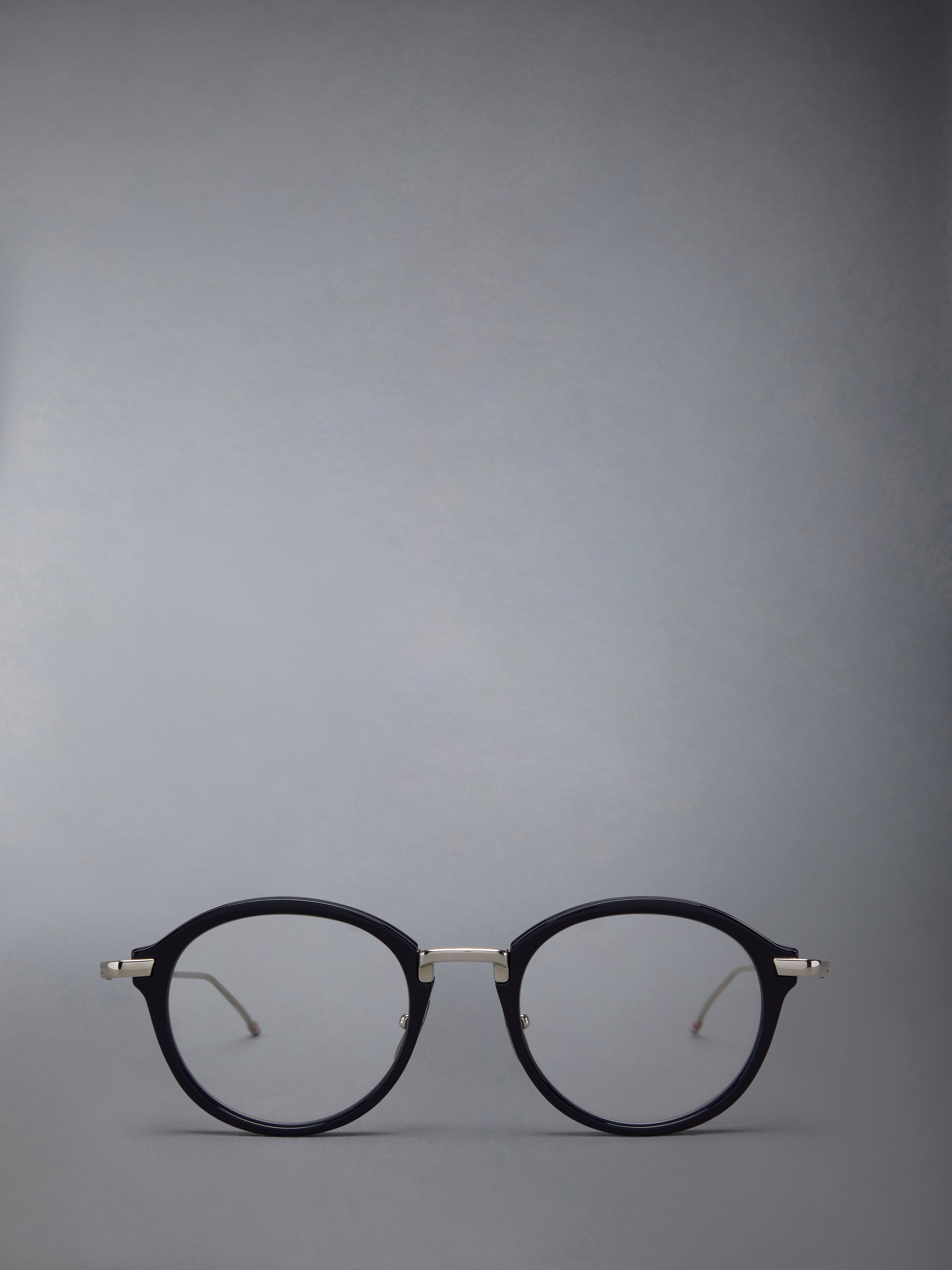 ACETATE AND TITANIUM ROUND EYEGLASSES - 1