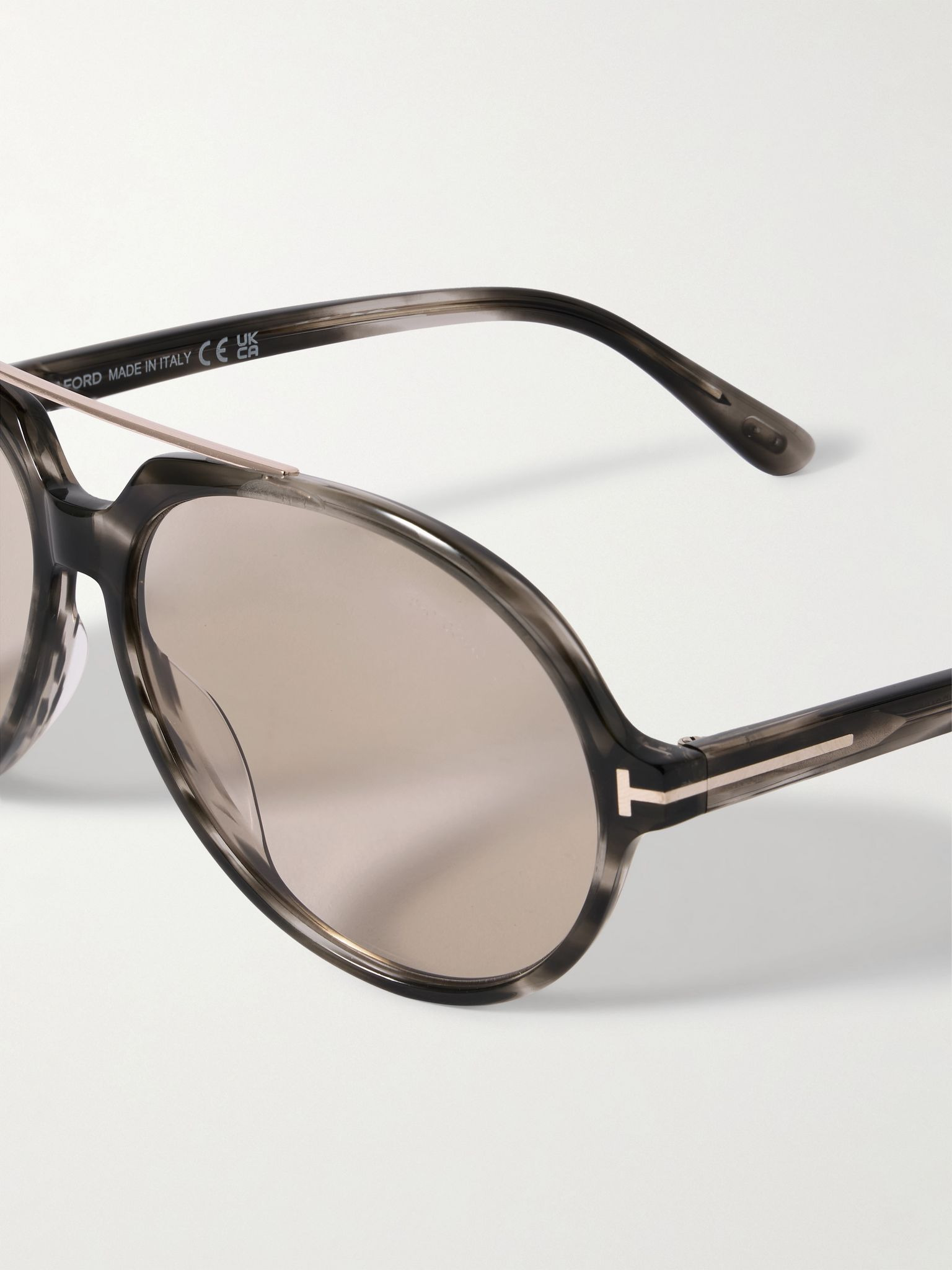Aalto Aviator-Style Tortoiseshell Acetate Sunglasses Tortoiseshell - 3