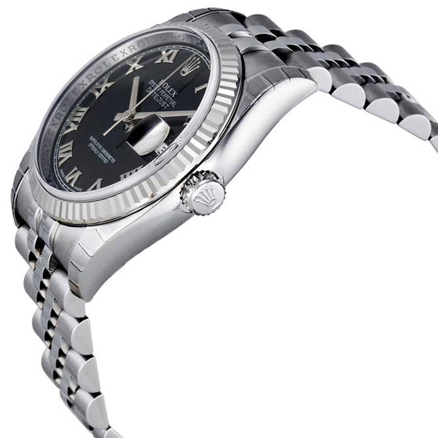 Pre-owned Rolex Oyster Perpetual Black Dial Men's Watch 116234BKRJ - 2