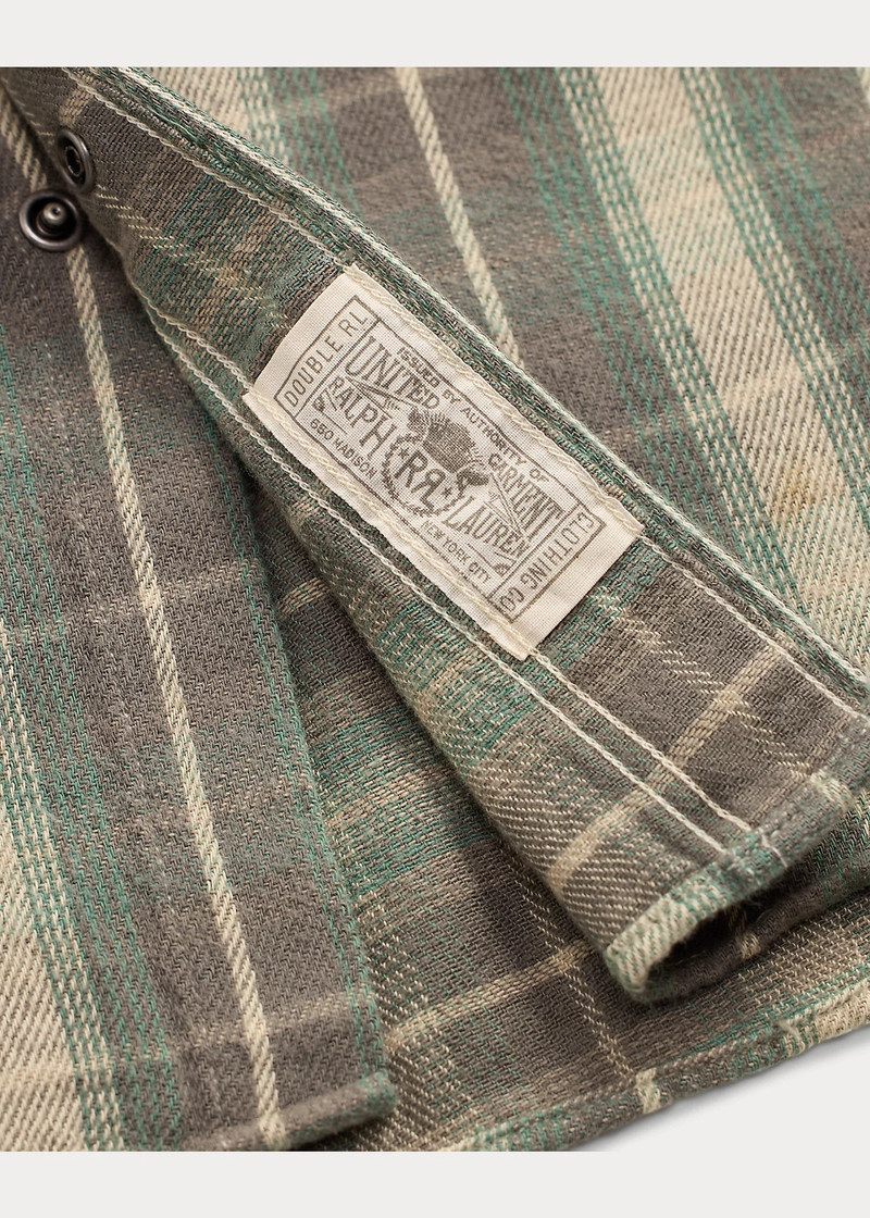 Slim Fit Plaid Twill Western Shirt 5