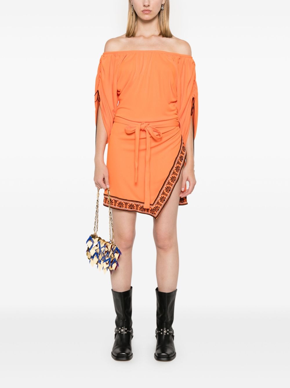 belted mini dress - 2