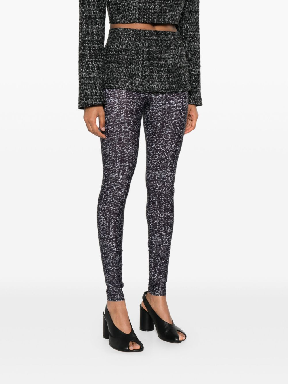 textured-panelled leggings - 3