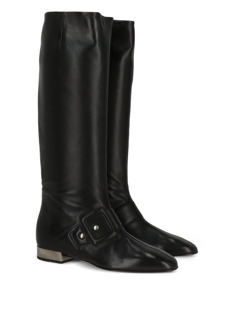 Roger Vivier buckle-detail leather knee-high boots outlook