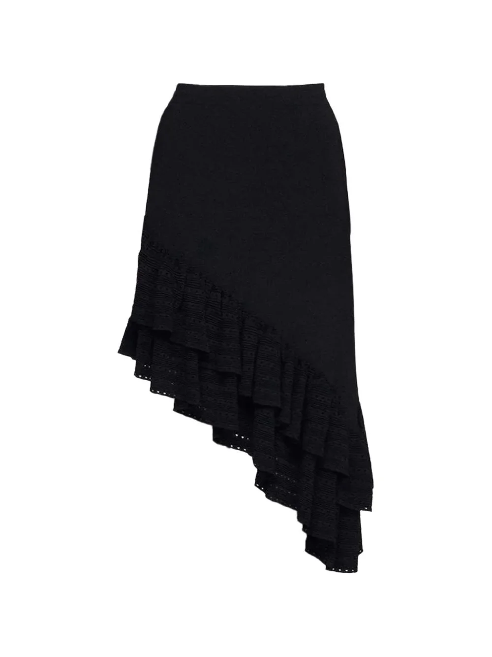 ruffled asymmetric skirt - 1